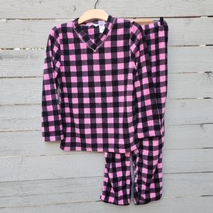 Mayfair Fleece Check Plaid 2 Piece Pajama Set